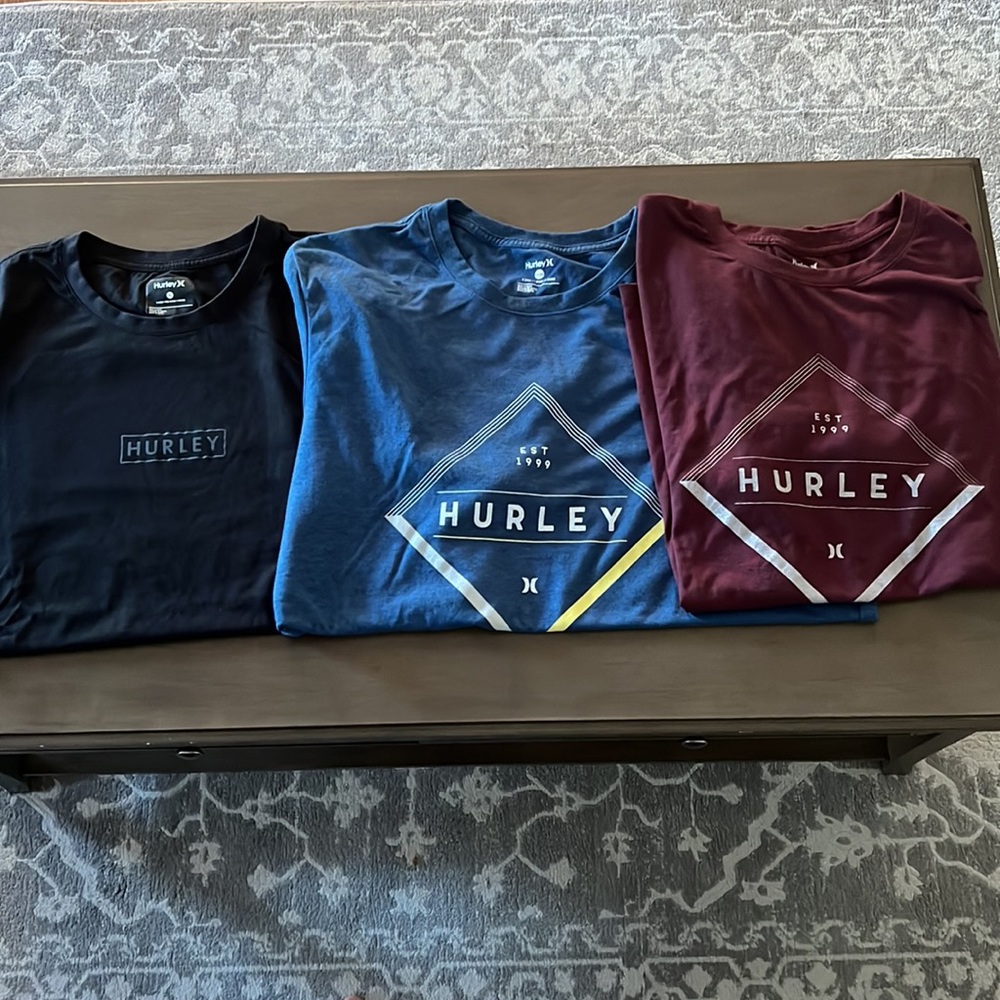 3 Hurley tshirts